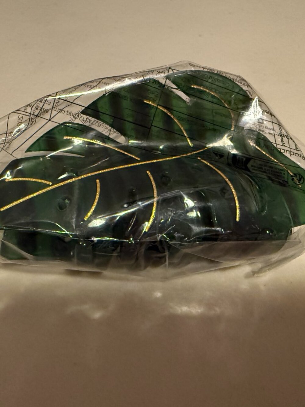 Green Monstera Leaf Claw Clip Hair Accessory
